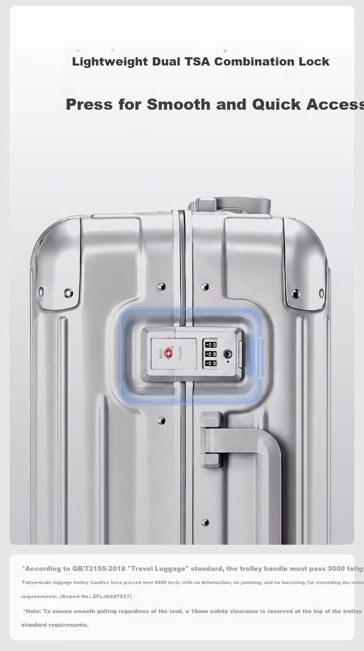 JD Jingzao "Interstellar" Slim Aluminum Frame Luggage Large Capacity Carry-On Durable High-Value Frost Moon Silver 20 Inch 9