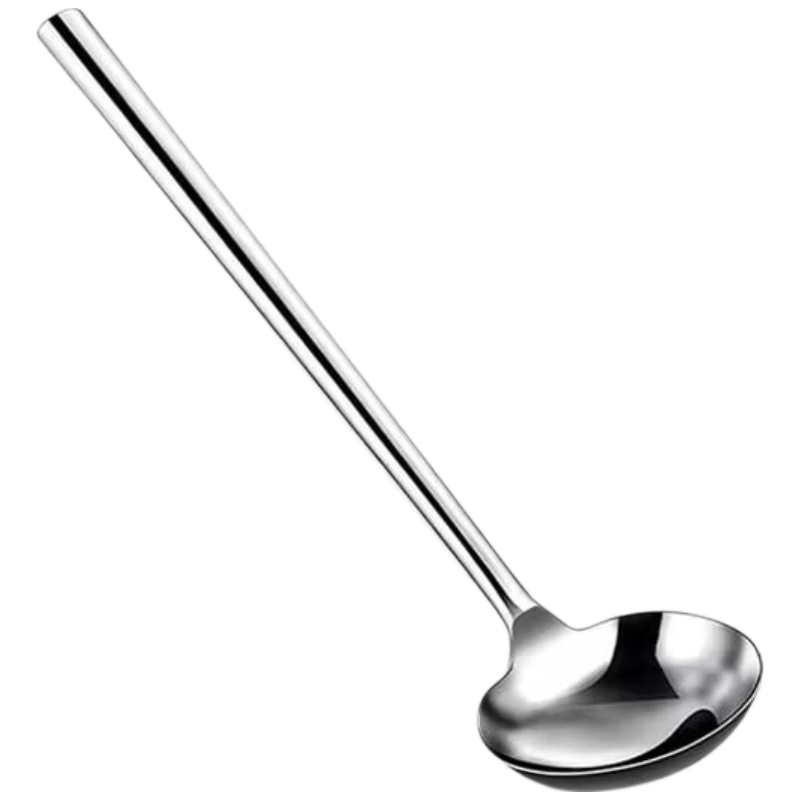 Danshizhiyuan Commercial Stainless Steel Stir-Fry Ladle Chef Spatula Serving Spoon Soup Spoon Porridge Spoon 3 Liang Steel Handle Jingcang
