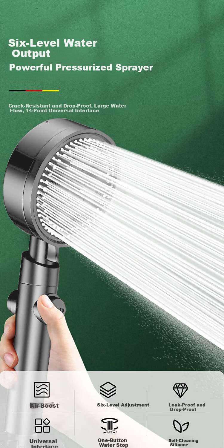 Del 28-Year Brand High-Pressure Shower Head Powerful Multi-Function Handheld Shower Y-817 1