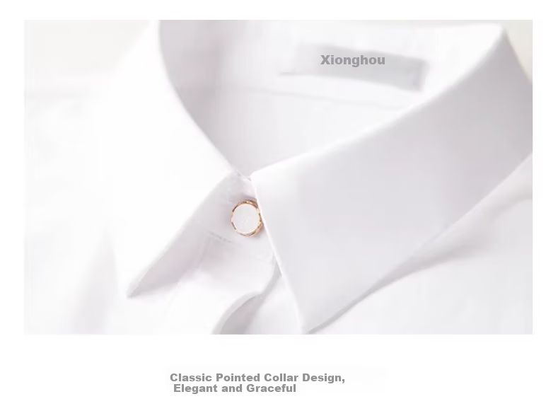 Quehou Women's White Short Sleeve Shirt Professional 2026 Spring Thin Workwear Elegant Formal Uniform Blouse 1