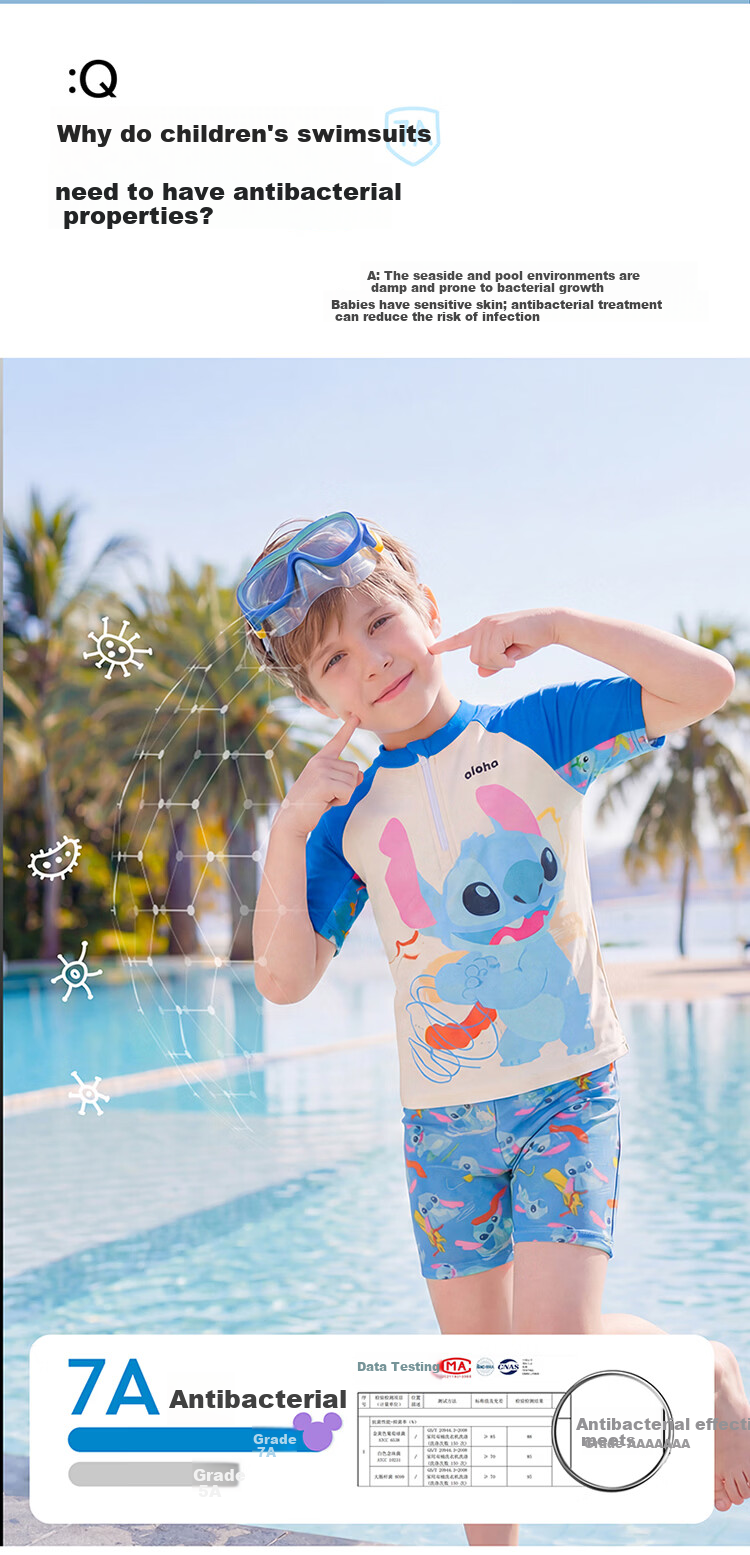 Disney Boys' Two-Piece Swimsuit for Young And Older Boys, Swimming Trunks Set D36090S2F, Stidai, Size 110 3