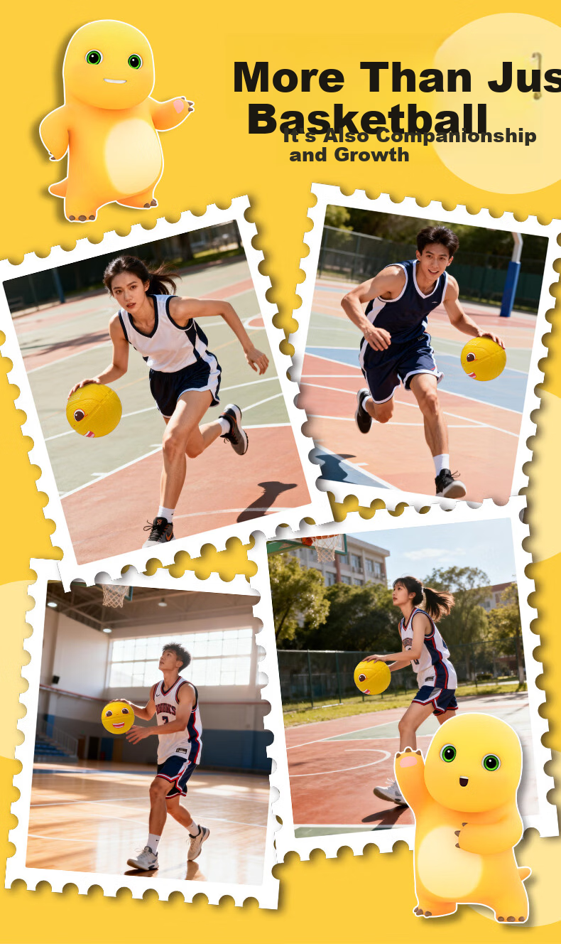 Kuangmi Kuangmi Milk Dragon Collaboration Basketball Size 7 Durable Basketball for Middle School Students Youth Adults Birthday Gift 6