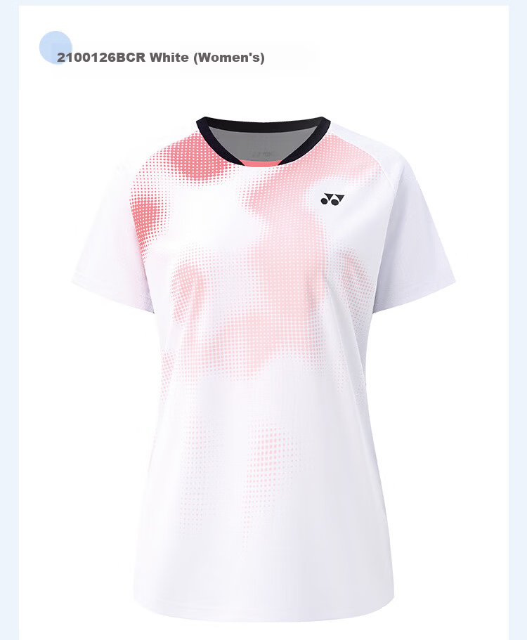 YONEX Badminton Shirt Competition Training Sweat-Absorbing Quick-Dry Running Fitness Sports Short Sleeve T-Shirt 1100126BCR White L 17