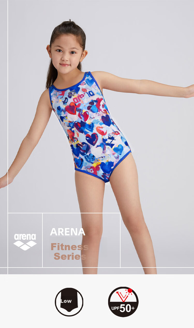 Arena Girls' Professional Training Sleeveless One-Piece Triangle Swimsuit for Youth 2