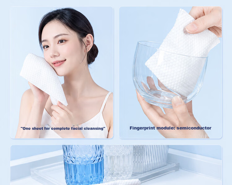 CCOKIO Japan Premium 100% Cotton Facial Towels Large Thickened Dual-Use Dry and Wet Baby Disposable Pull-Out 80 Sheets 26