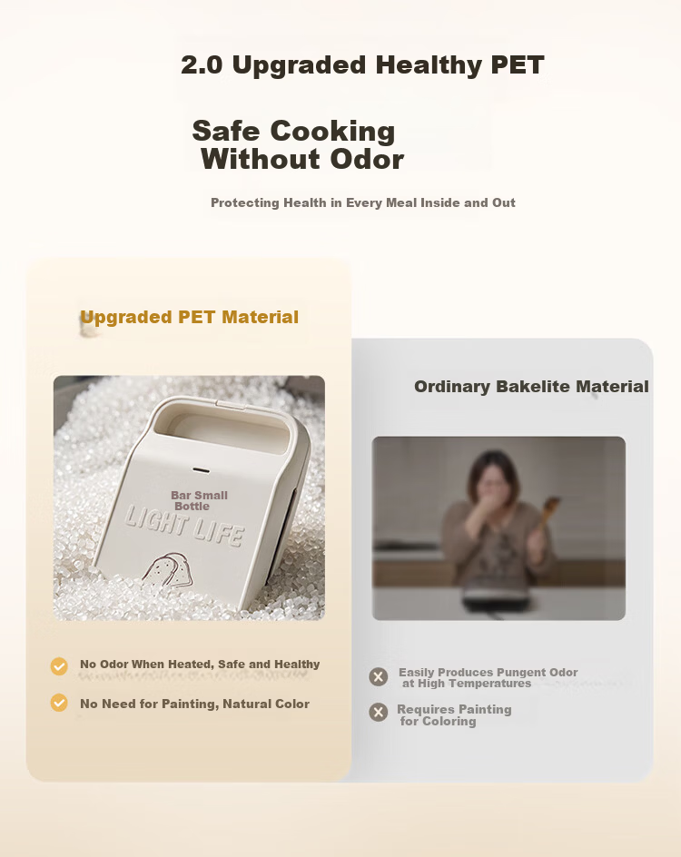 Bear Sandwich Maker Breakfast Machine Bread Toaster Hot Press Multifunctional Electric Griddle 0 Fluorine Titanium Ceramic Removable Baking Plate Thickened Edge Adjustable Thickness SMZ-D06M3 4
