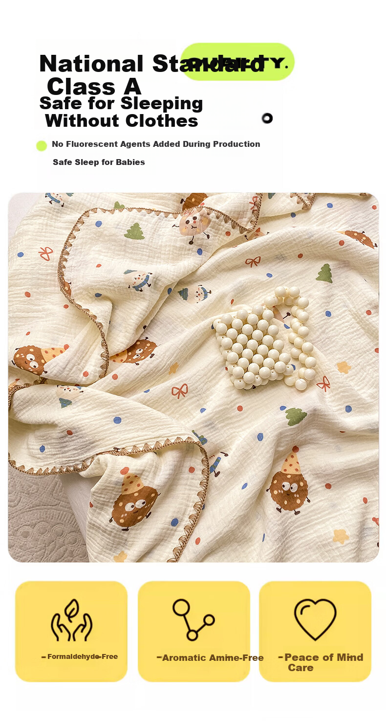 MUJI A-Class Baby Grade 100% Cotton Four-Layer Gauze Blanket Sofa Knitted Throw Nap Blanket Cover Blanket 150*210cm 4
