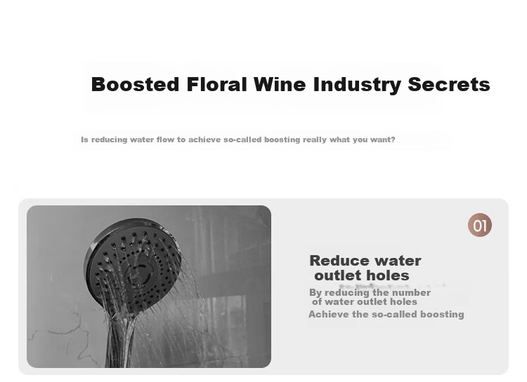 Jiayun [New German Style] Adjustable Rotatable Pressurized Shower Head with Switch High-Pressure Water Flow 2