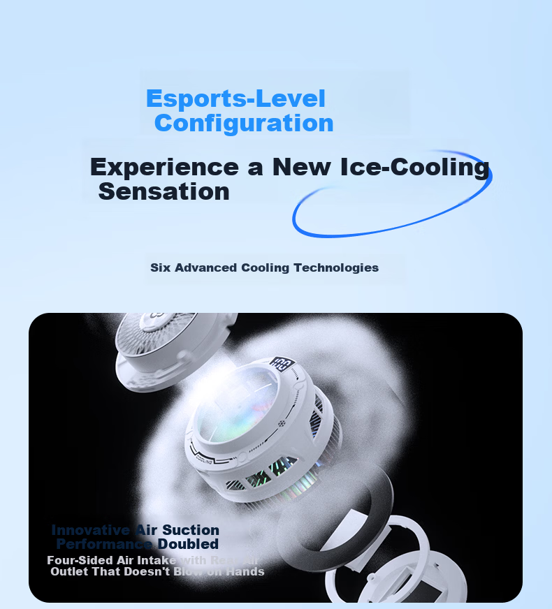 Zhiguozhe Wind-Suction 100-Level Magnetic Cooling Phone Cooler Ice-Making Semiconductor Cooling Clip for Gaming and Live Streaming Compatible with Apple 9