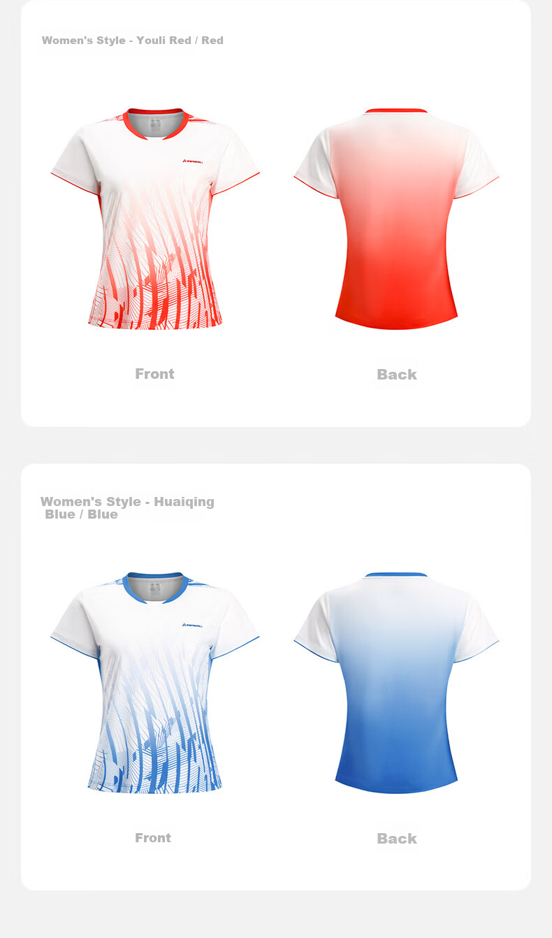 KAWASAKI Unisex Badminton Short Sleeve T-Shirt Competition Training Jersey Quick-Dry Navy Blue L 17