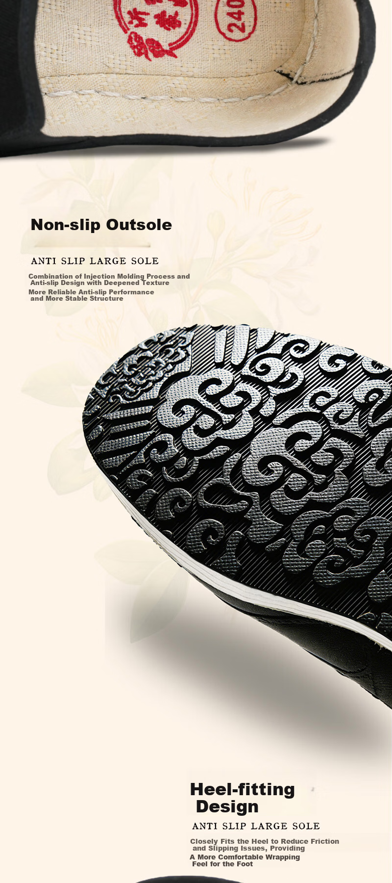 Yimeng Red Sister-in-law Old Beijing Cloth Shoes [Year of the Horse New Arrival - Triple Protection + Honeysuckle Shock Absorption] Thousand-Layer Sole Comfortable Breathable Size 43 4