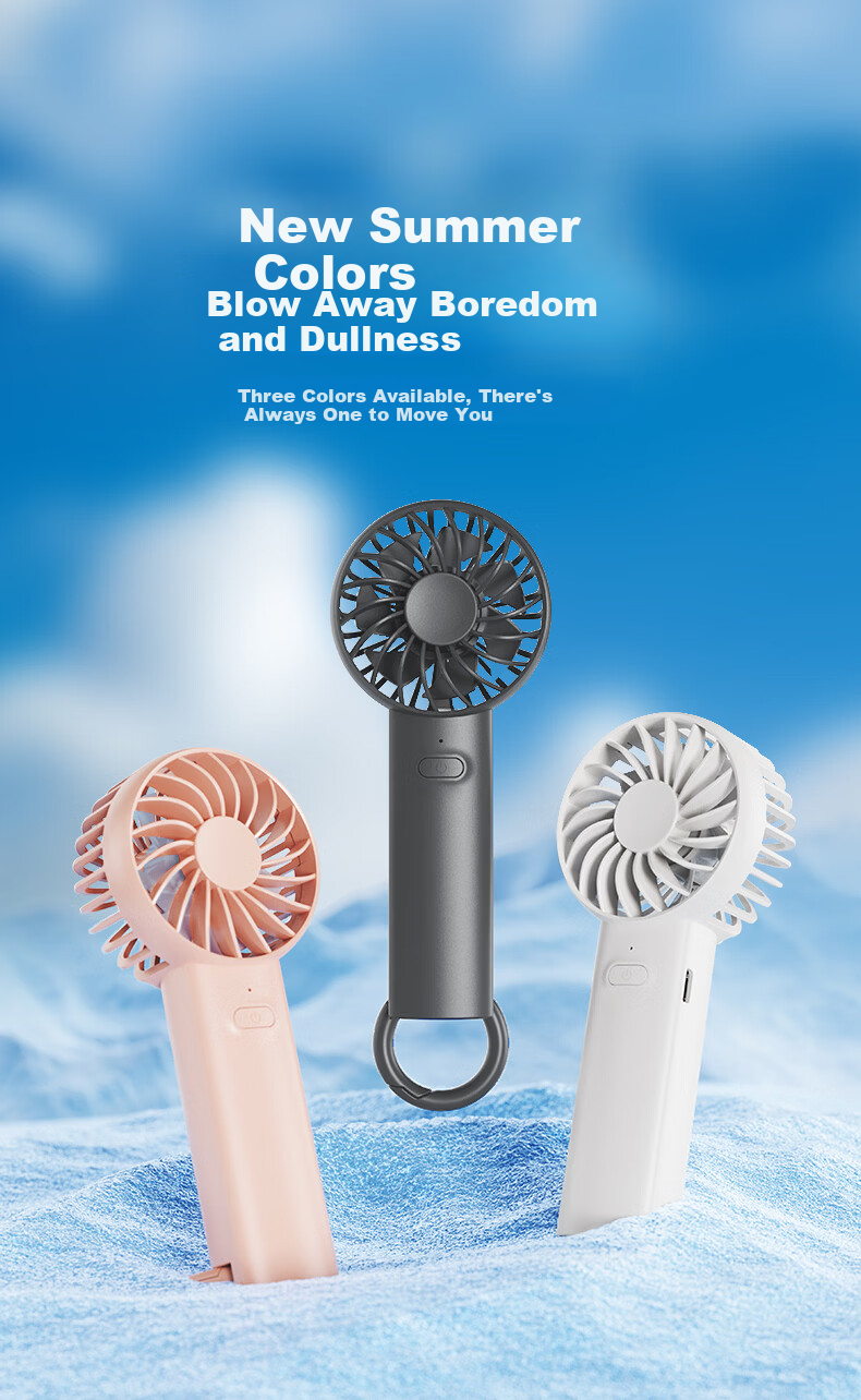 AIMIKU Handheld Portable Mini USB Rechargeable Quiet Small Fan for Students Summer Outdoor Classroom Girls Large Airflow Dawn Pink 13