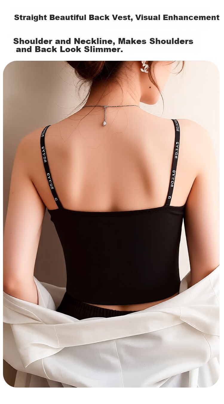 Herbal Original Ice Silk Camisole Women's Sexy Lace Built-in Bra Wireless Bra Backless Innerwear Outerwear Base Top 8