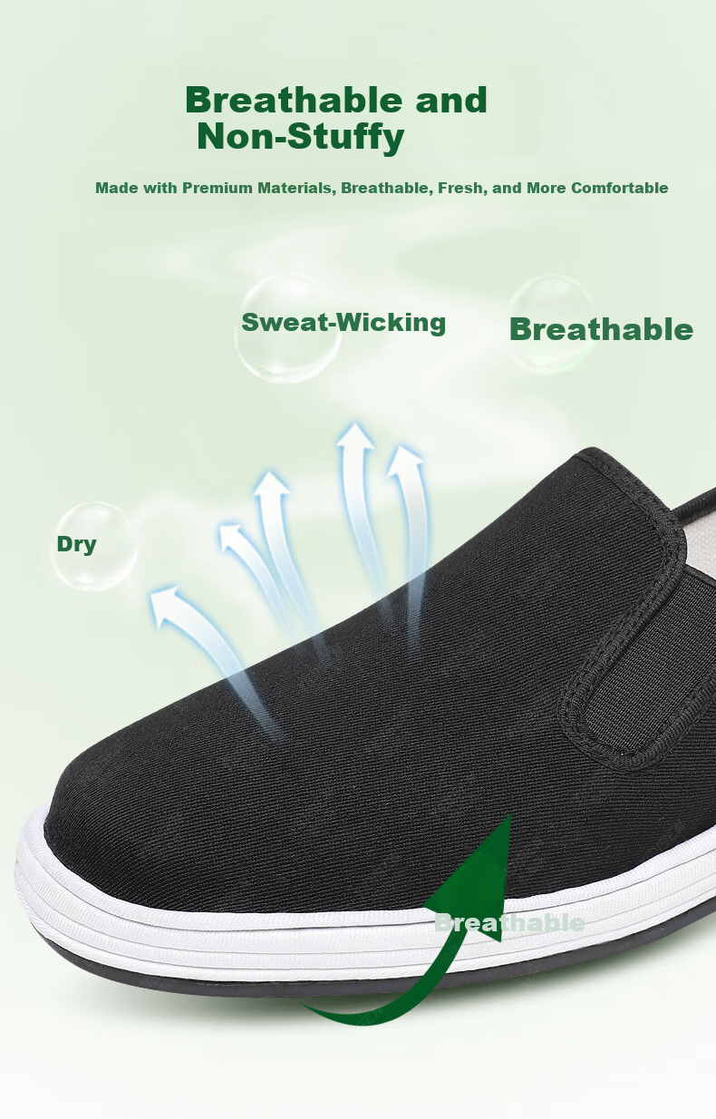 Yidisen Old Beijing Cloth Shoes Official Genuine Handmade Mugwort Deodorant Breathable Soft Sole Non-slip Middle-aged and Elderly Black 37 3