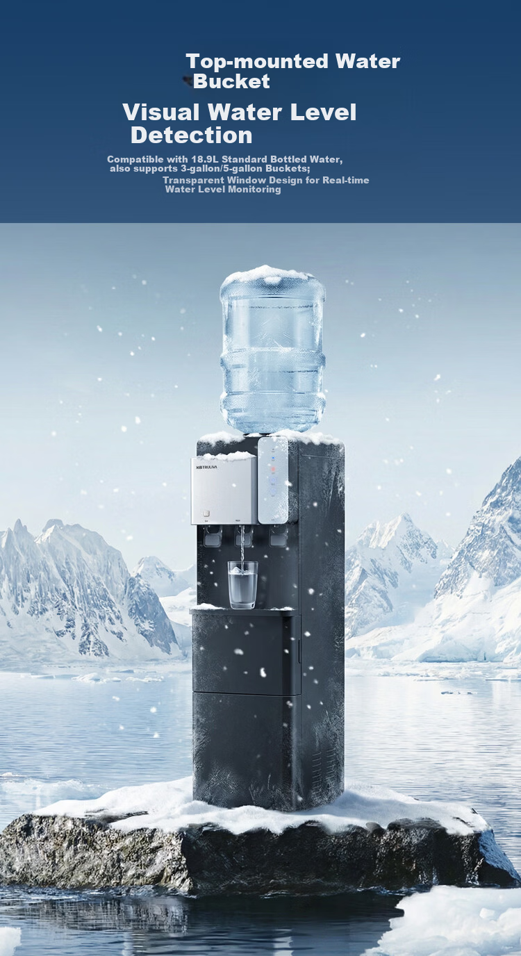 TRULIVA Large Ice Cube Tea Bar Machine 2026 New Home Smart Hot and Cold Barrel Water Boiler Integrated Vertical Water Dispenser Fully Automatic Tea Bar Machine for Living Room and Office 8