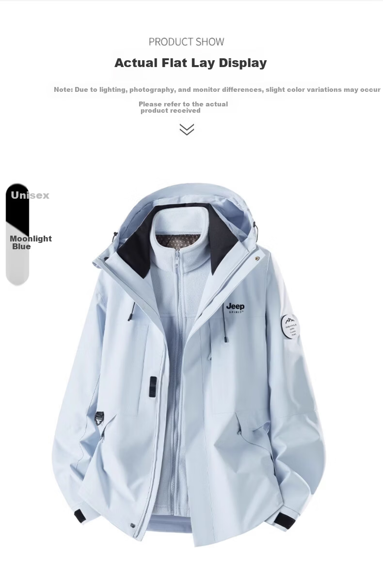JEEP Men's Autumn Winter Windproof Warm Outdoor Mountaineering Jacket Casual Sports Coat Maple Leaf Yellow S 6
