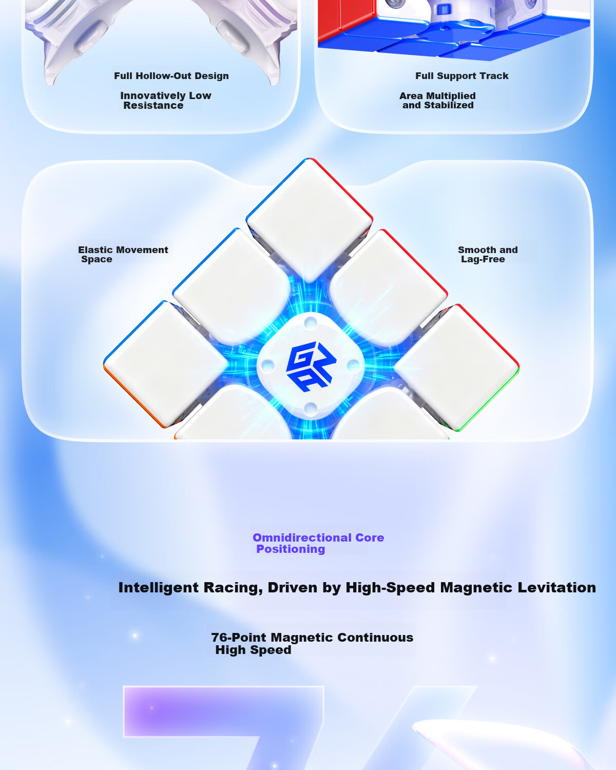 GAN Cube Smart 3x3 Children's Educational Puzzle Magnetic Online Competition AI Teaching June 1st Gift i4Leap Matte 9