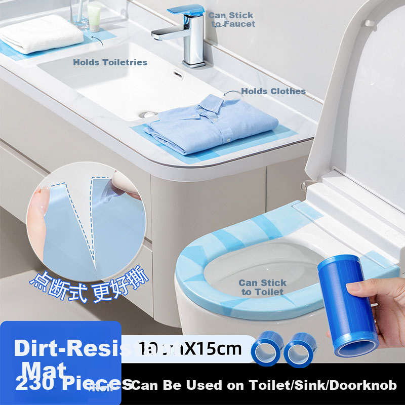 Kelorlock Disposable Toilet Seat Covers Travel Essential Hotel Toilet Seat Protectors Dental Blue Film