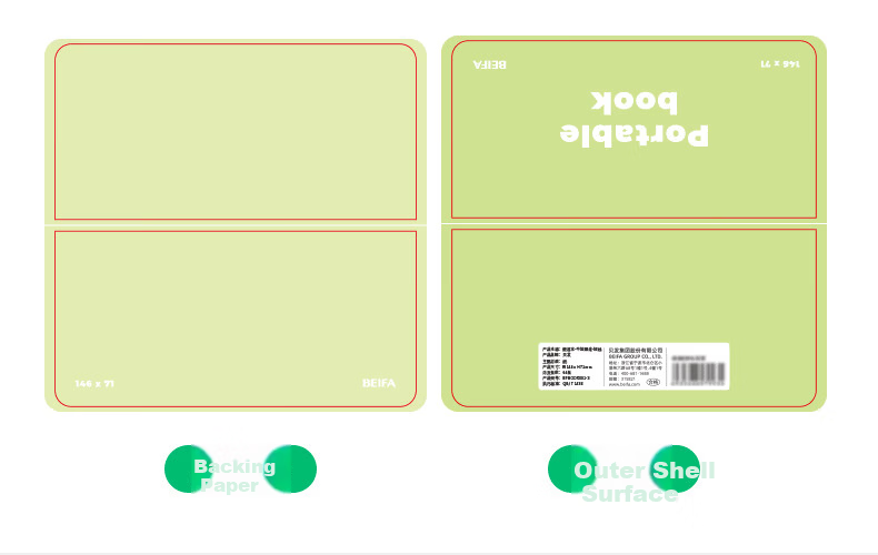 BEIFA Pocket Notebook Mini Portable Pocket Diary Small Diary Word Book Planner Avocado Green - Lined [Back to School Essential] 12
