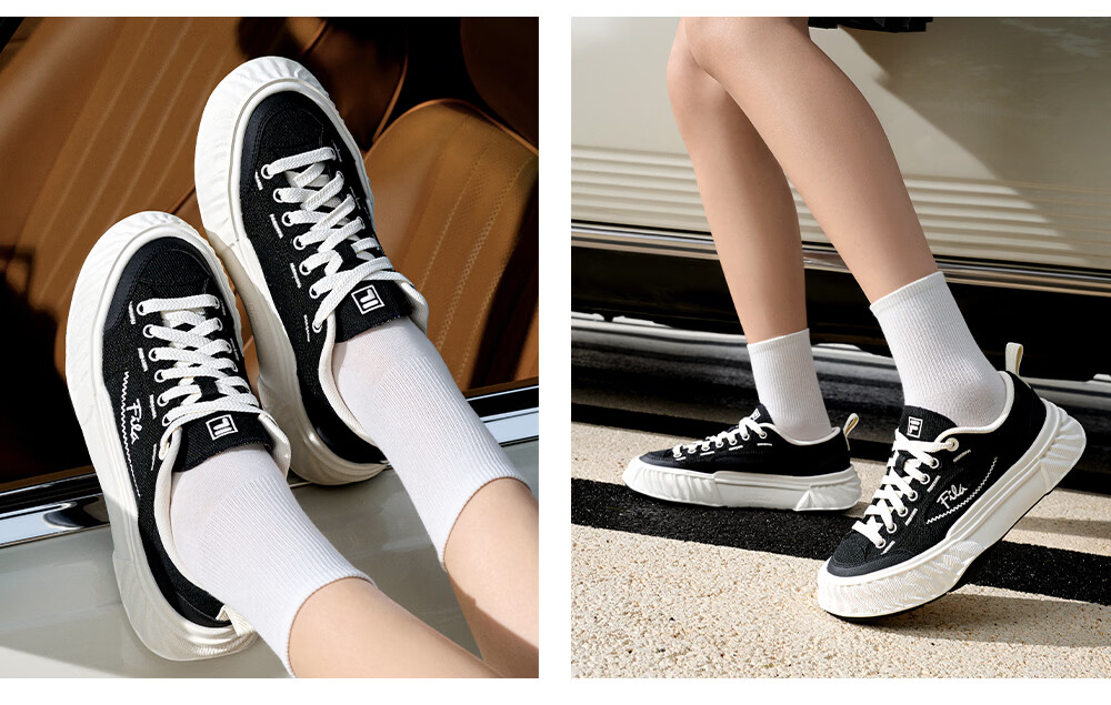 FILA Official Women's Shoes FOSSO 1+ Canvas Shoes 2026 Summer Rock Walking Shoes 1+ Fashion Casual Shoes 21