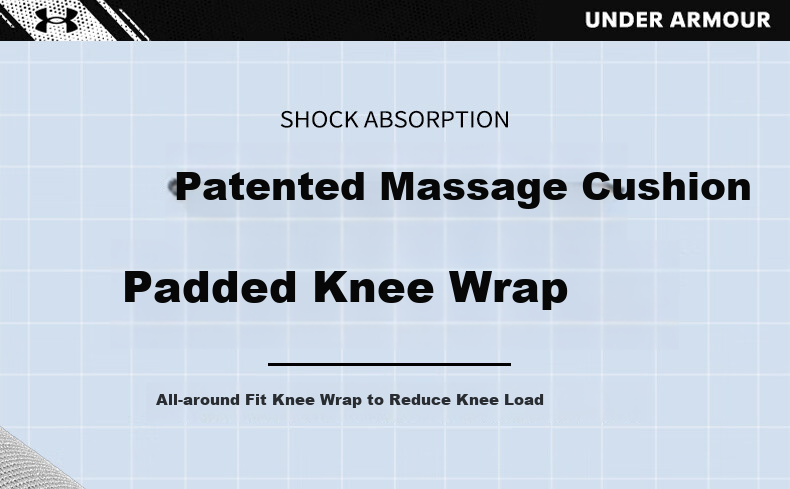 Under Armour Knee Brace Sports Professional Patella Joint Protection for Arthritis Basketball Badminton Running Men and Women Mountaineering Fitness Knee Support 4