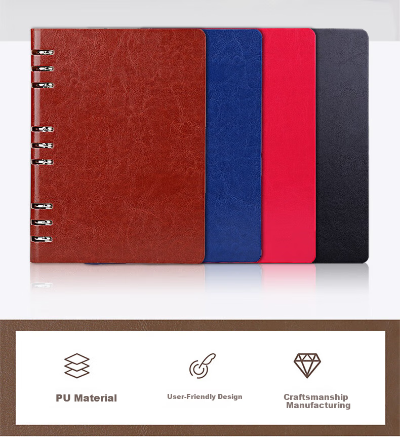 Chaoyou [Best Seller] A5 Business Loose-Leaf Notebook Simple Detachable 6-Hole Refill Office Meeting Notes A5 Black 001 2