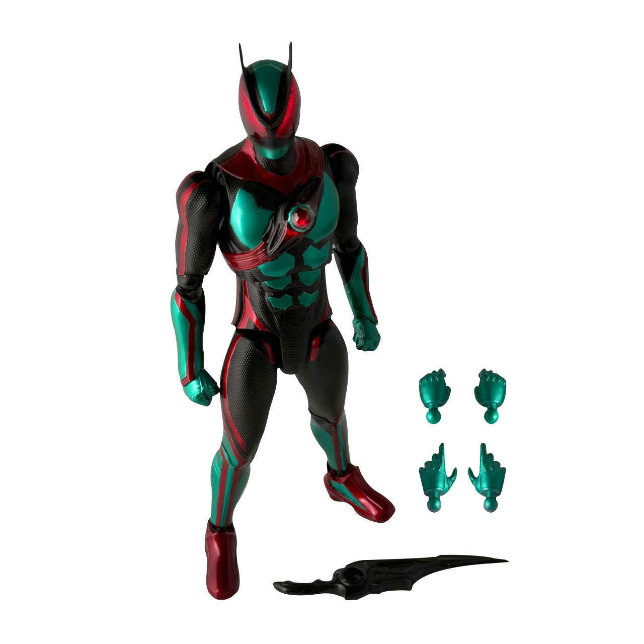 BANDAI Kamen Rider Glow Super Action Series ZEZTZ Boys Birthday Toy Gift Figure