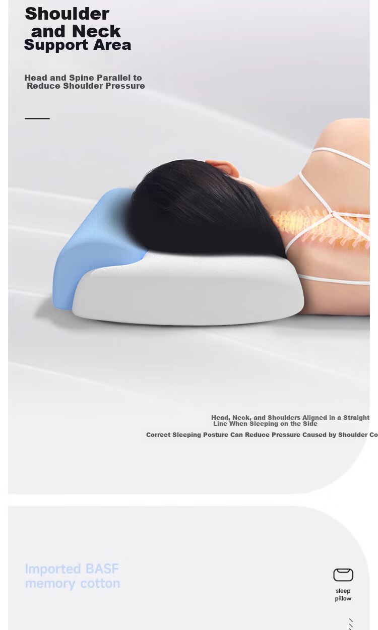 Jingyan Memory Foam Pillow Cervical Support Sleep Aid Slow Rebound Deep Sleep Pillow for Adults 9