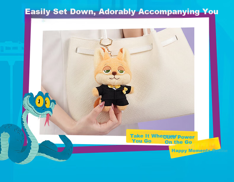 Disney Zootopia Nick Dance Party Mini Plush Doll Keychain Backpack Pendant Birthday Gift for Boys 2