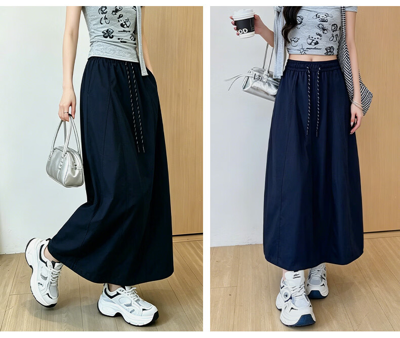 Xueqiman Yamamoto Workwear Women's Skirt 2026 Summer New Lightweight Quick-Dry Ice Silk Casual Skirt 19