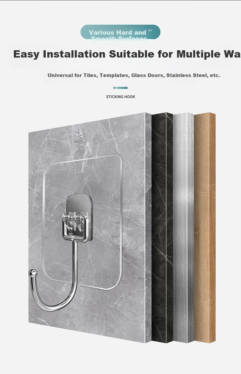 JUQI Wall-Mounted No-Drill Coat Hook for Entryway Door 13