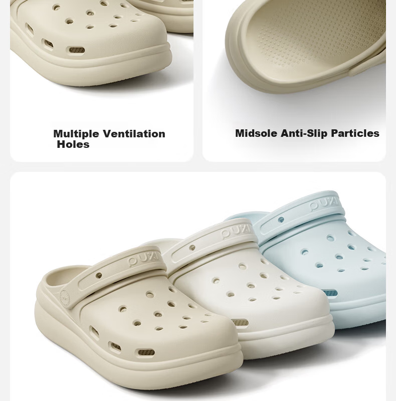 Puxi Cloud Hollow Shoes Women's Summer Outdoor 2026 New Breathable Soft Sole Sandals Unisex Light Sand Color Size 35-36 16