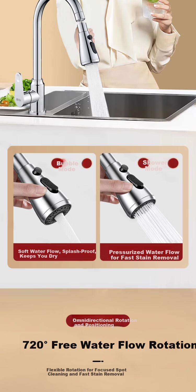 Delr [28 Years Brand] Kitchen Faucet Extender Splash Guard Universal Rotatable Sink Aerator 3