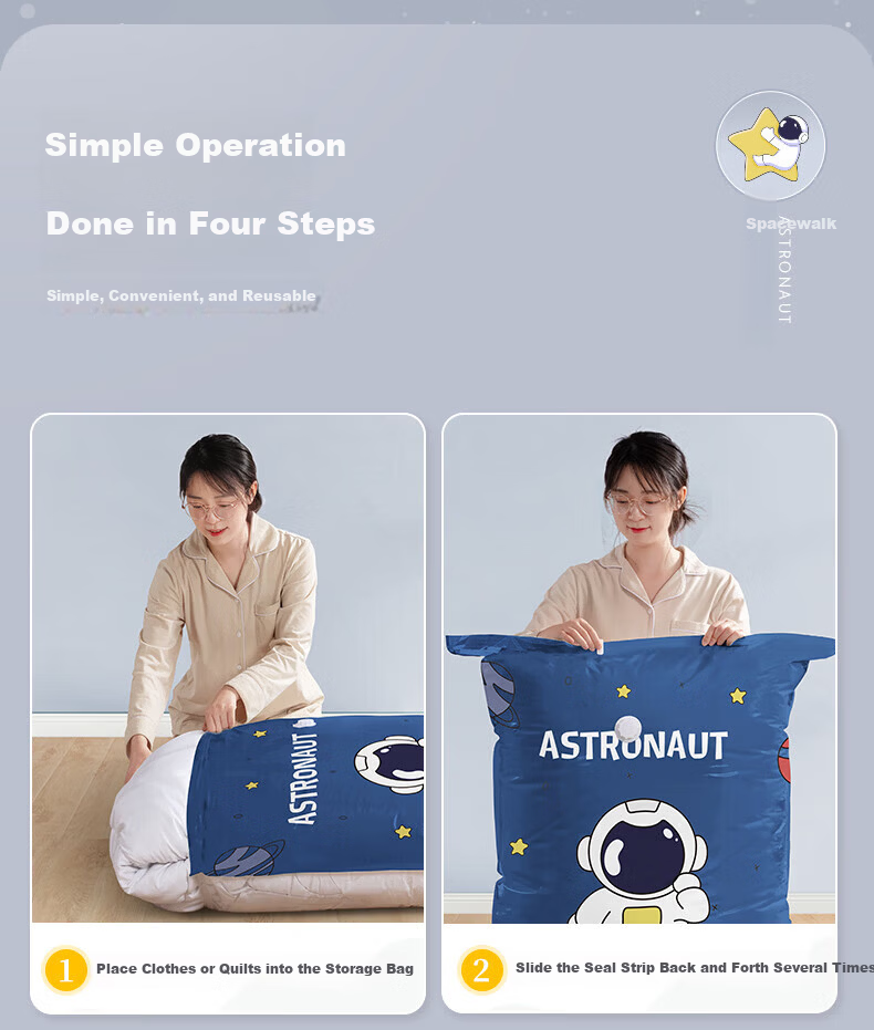 Antu Vacuum Compression Storage Bags for Clothes and Quilts, Special Luggage Air Extraction Bags, Household Sealed Storage Organizer Bags 13