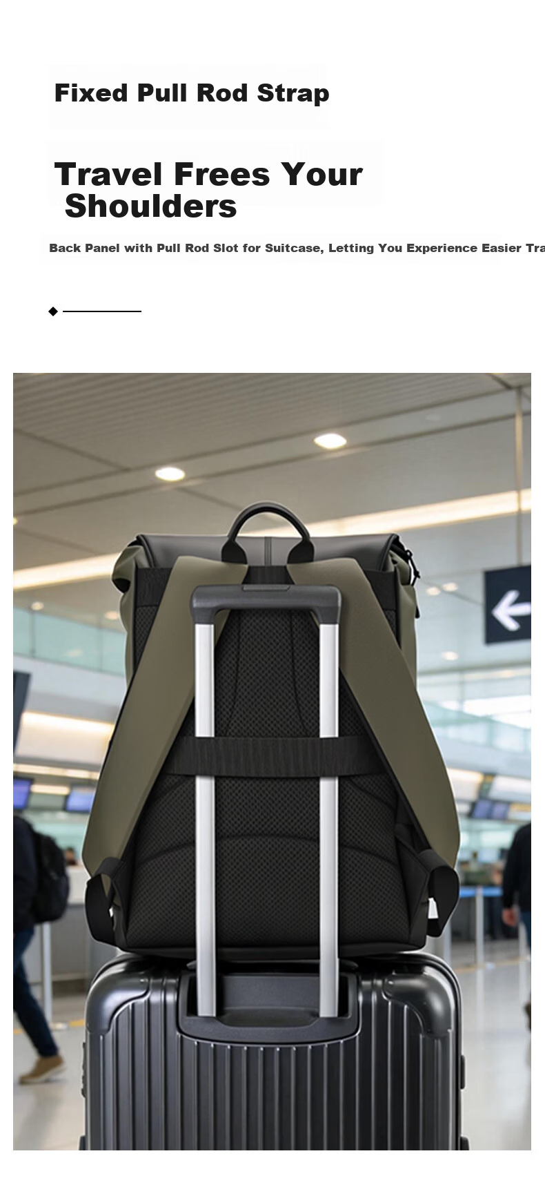 HP 16-inch Laptop Bag Casual Travel Hiking Backpack Large Capacity College School Backpack for Men and Women Dark Green 8