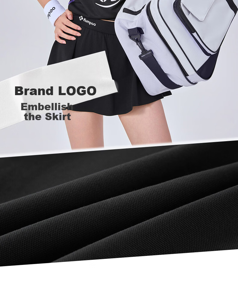 KUMPOO 26th Anniversary New Quick-Dry Fashionable Versatile Women's Badminton Skirt K261W-7181 White S 6