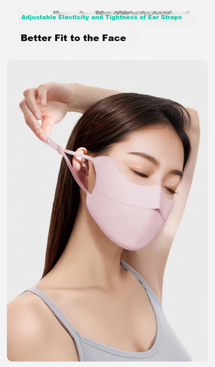 Chuyisheng Sunscreen Mask for Women Full Face Sun Protection UV Protection Face Bikini Summer Lightweight Breathable Blue Smoke Gray 6