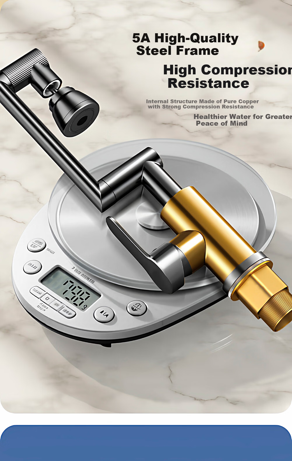 Baihan Basin Faucet Bathroom Sink Faucet Hot and Cold Water Two-in-One 3