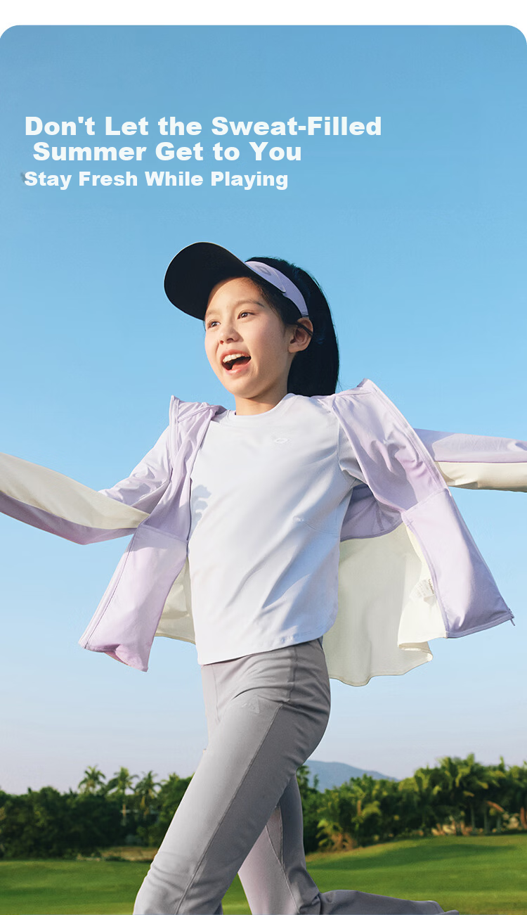 Balabala Girls' Sun Protection Jacket Children's Lightweight Summer 2026 Cooling Quick-Dry Portable Outerwear 6
