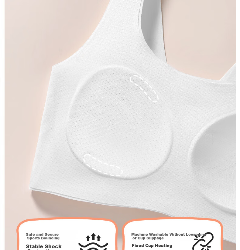 Meishianxuan Junior High School Girls Development Period Sports Vest Bra for Teenage Girls High School Girls Large Kids 9