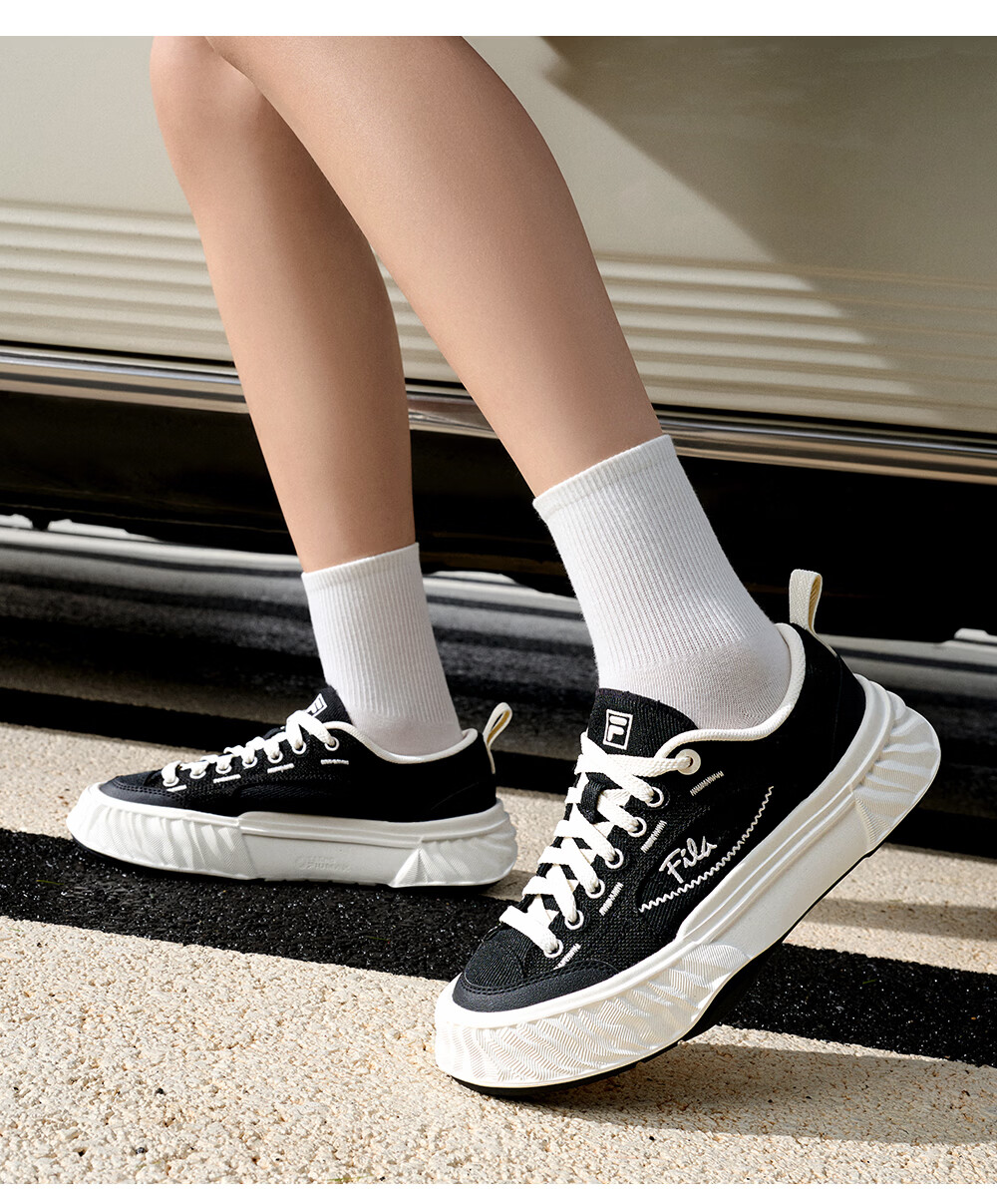 FILA Official Women's Shoes FOSSO 1+ Canvas Shoes 2026 Summer Rock Walking Shoes 1+ Fashion Casual Shoes 19