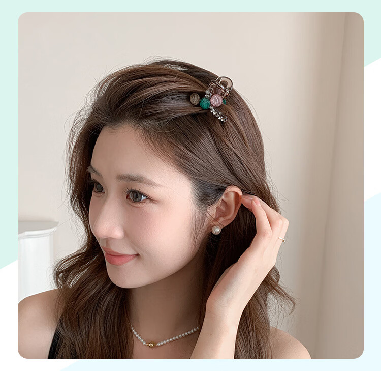 CHIMERA Half-Up Small Shark Tooth Hair Clip Bangs Hairpin Back Head Hair Claw Hair Accessory for Women Qixi Festival Gift 5