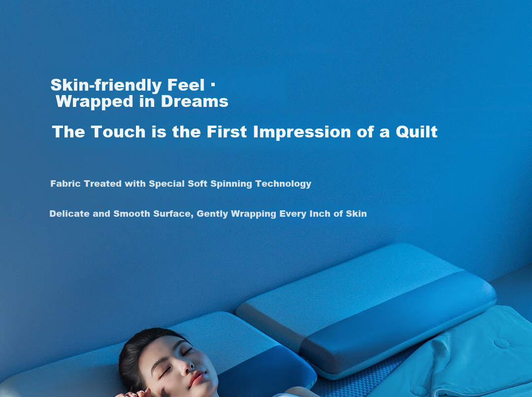 Deep Sleep Cooling Air Conditioning Quilt Ice Silk Lyocell Summer Quilt Class A Machine Washable 150*200cm Smoke Blue 21