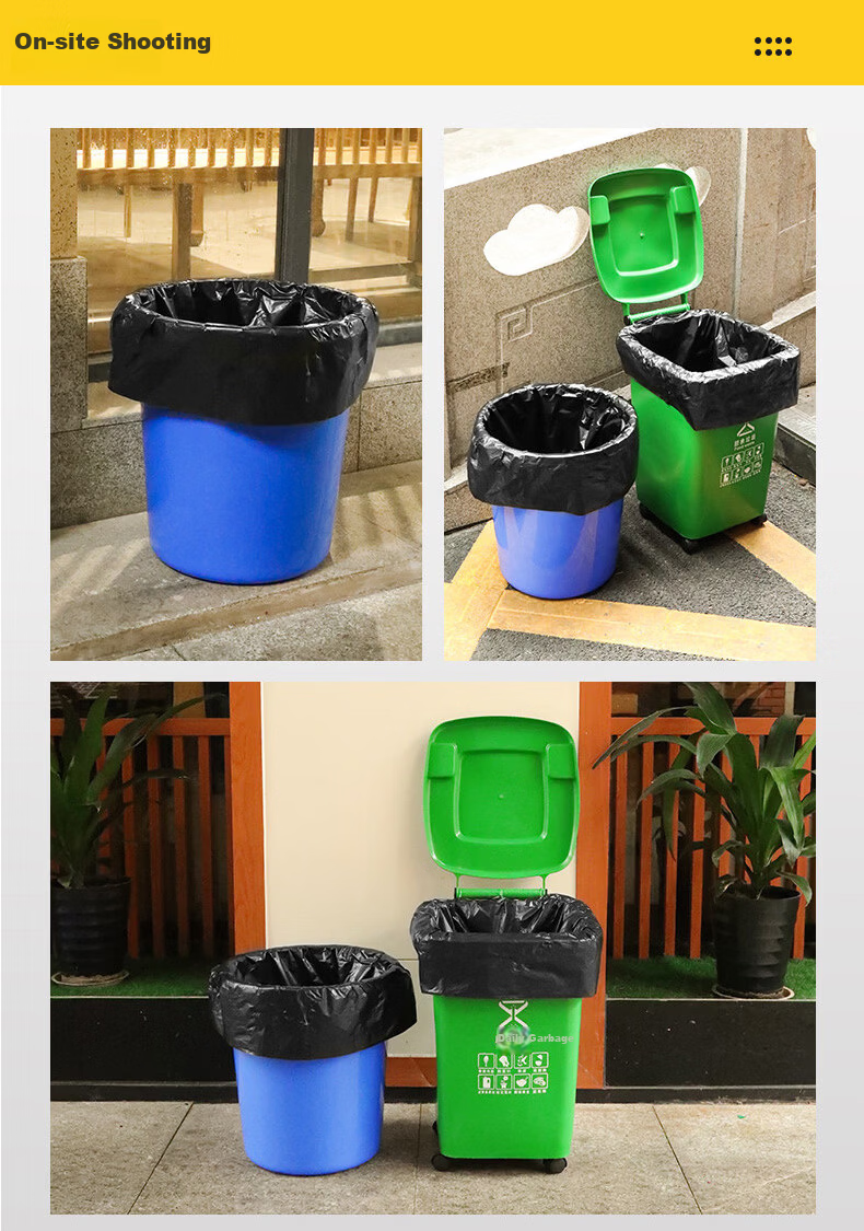 Haosikepu Large Flat Garbage Bags 4 Mil Industrial Extra Thick 120x140cm 50pcs Extra Large Black Trash Bags for Mall Restaurant Hotel Sanitation Property Use 16