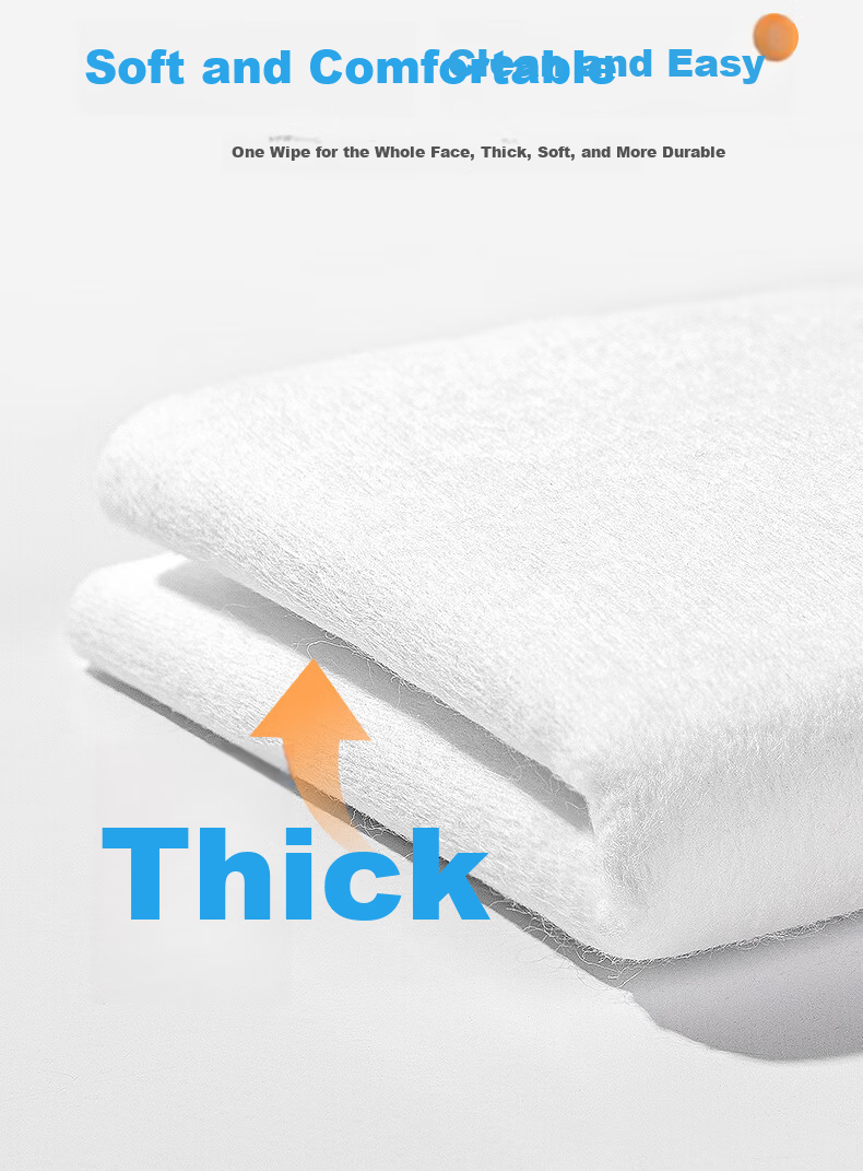 ITO 100% Cotton Facial Wipes 30 Sheets Pack Pure Cotton Soft Disposable Face Cleansing Towels 8