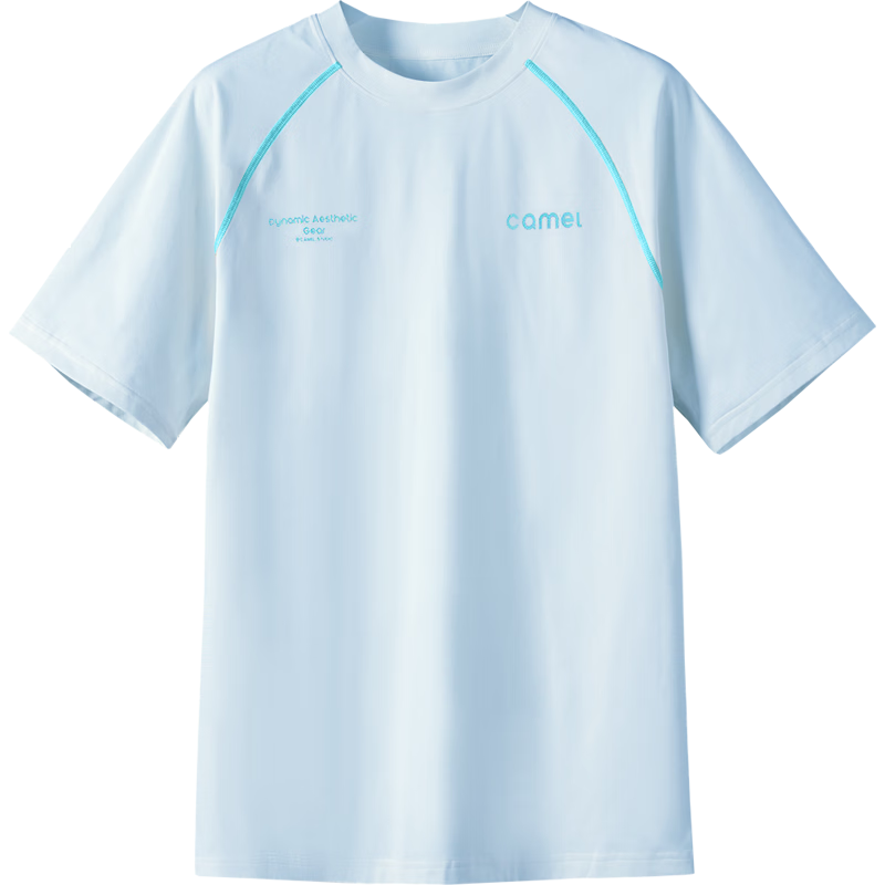 CAMEL Quick-Dry T-Shirt Casual Short Sleeve Men's Summer New Loose Fit Crew Neck Outdoor Sports Running Top