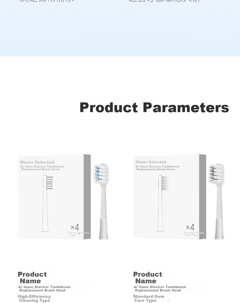 Honor Choice SEAGO Electric Toothbrush Head [New] Compatible with AI30/AI50 Replacement Brush Heads, Efficient Cleaning, Shock-Absorbing Soft Rubber, Gum Care, Wave Design Brush Head 7