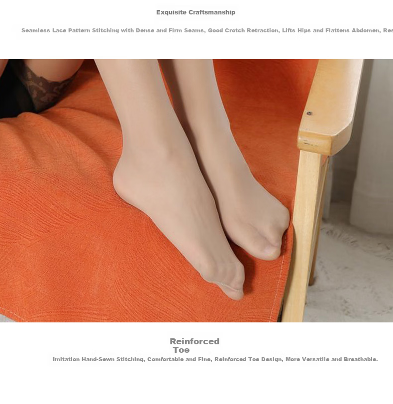 Langsha Anti-Wolf Ultra-Thin Sexy Safety Lace Integrated Pantyhose Nude Tights Anti-Exposure Leggings 13