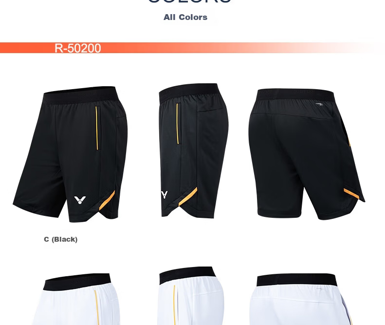 VICTOR Official Flagship Men's Badminton Shorts Sweat-Absorbing Moisture-Wicking Breathable Knitted Sports Pants Professional Competition Training Wear 10