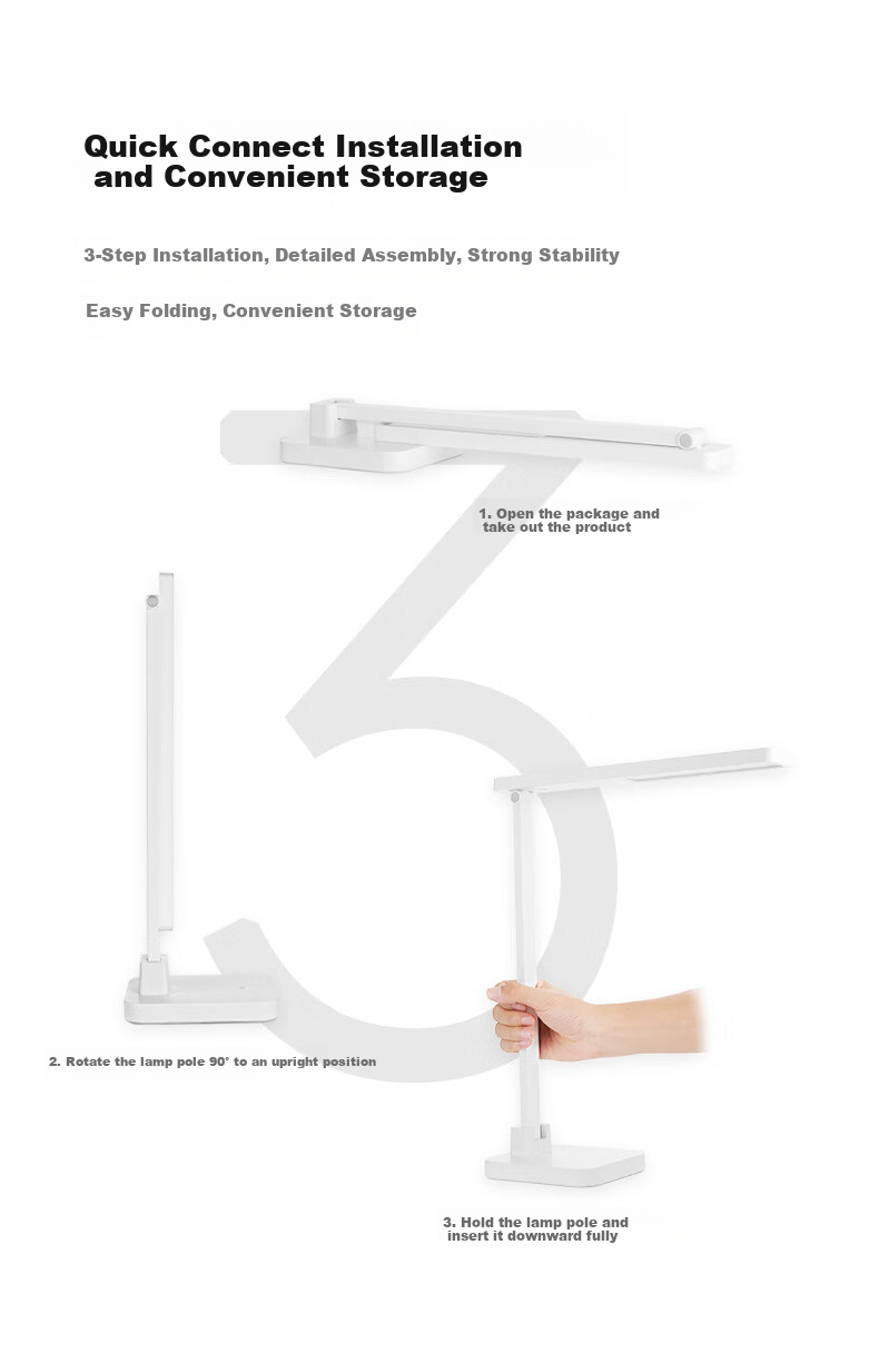 OPPLE Eye Protection Desk Lamp 4A Full Spectrum High CRI Honeycomb Lens Children's Bedroom Dormitory Student Reading Light 10
